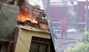 Incendio en vivienda en SMP deja una persona herida