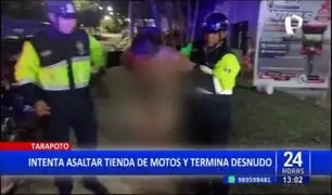 Tarapoto: vecinos capturan a delincuente tras intentar asaltar un local de motos