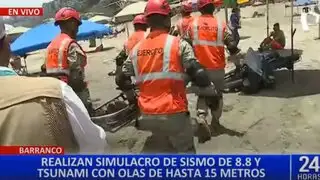 Barranco: realizan simulacro de sismo 8.8 y tsunami en la playa Los Yuyos