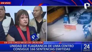 Unidad de Flagrancia de Lima Centro emite 166 sentencias en cinco meses de operación