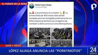 Rafael López Aliaga anuncia llegada de las 'Porkymotos' para combatir la inseguridad