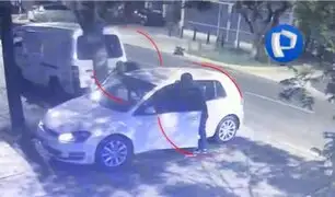 Delincuencia imparable: roban a empresario textil de Gamarra cuando estaba en su auto
