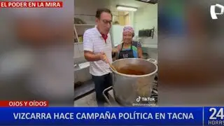 Martín Vizcarra se viste de cocinero durante su vista a Tacna