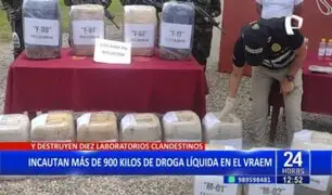 VRAEM: Sinchis de Mazamari y el Ejército incautan más de 900 kilos de droga líquida