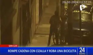 San Luis: sujeto aprovecha calle desolada y con cizalla en mano roba bicicleta