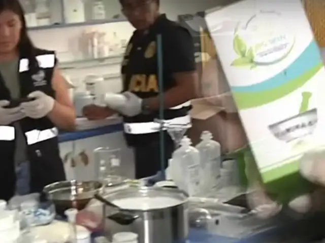 PNP allana fábrica clandestina de medicamentos en Pueblo Libre