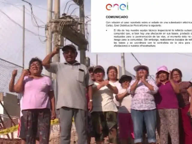 Enel señala que la subestación eléctrica “no representa un riesgo" para vecinos de Oquendo