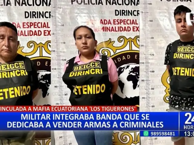 SMP: detienen a miembro del Ejército peruano por proveer armas de guerra a bandas criminales