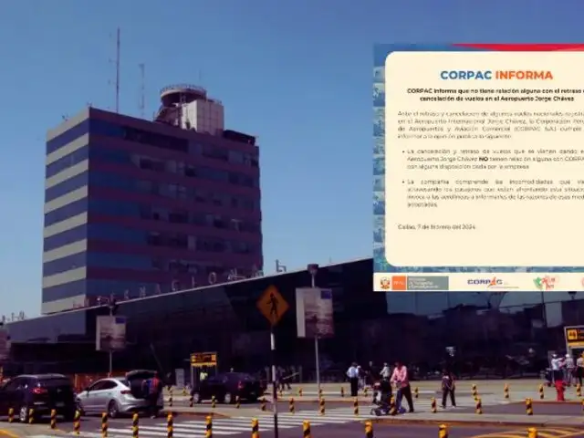 Aeropuerto Jorge Chávez: Corpac asegura que “no tiene relación alguna” con cancelación de vuelos
