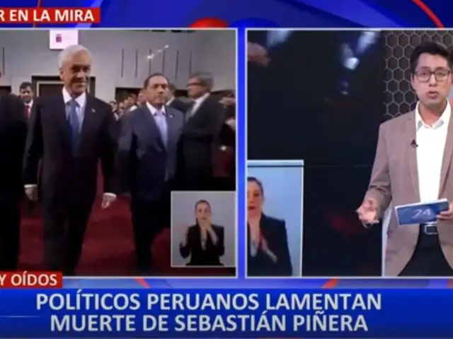 Políticos peruanos lamentan muerte de expresidente Sebastián Piñera