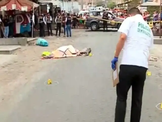San Juan de Lurigancho: sicarios asesinan a balazos a tres personas en plena calle