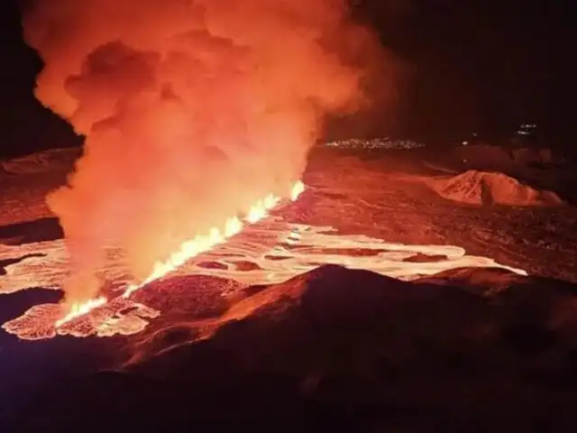 Volcán en Islandia entra en erupción por tercera vez desde diciembre
