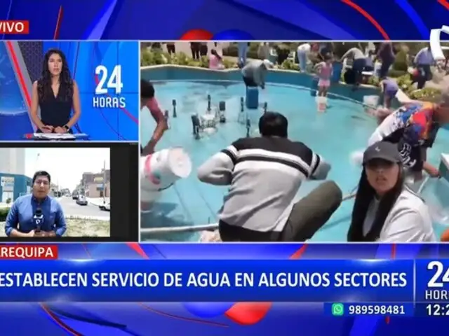 Arequipa: Sedapar restablece el servicio de agua en algunos sectores
