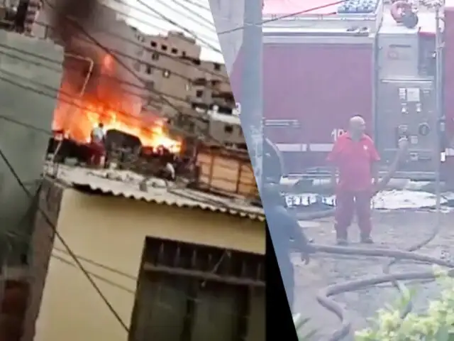 Se registra incendio en una casona en el Centro de Lima: Damnificados aseguran que fue provocado.