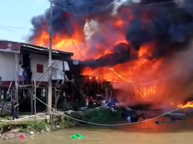 Iquitos: incendio deja 50 familias damnificadas en Punchana
