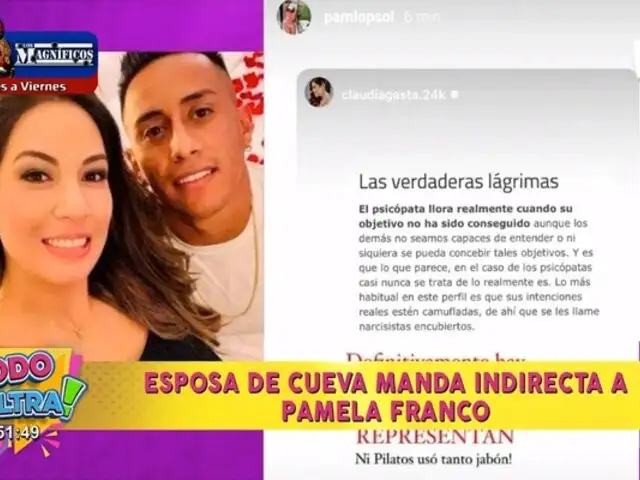 Pamela López explota y envía mensaje a Pamela Franco: “Ni Pilatos usó tanto jabón”