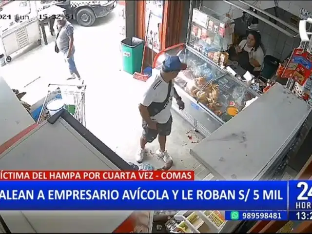 Terror en Comas: delincuente balea a empresario avícola para robarle 5 mil soles