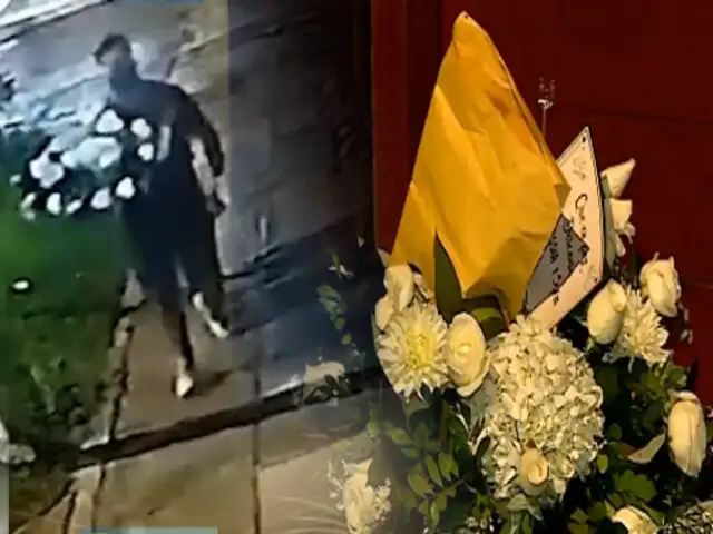 Delincuentes dejan un arreglo fúnebre y balas en casa de empresario en Miraflores