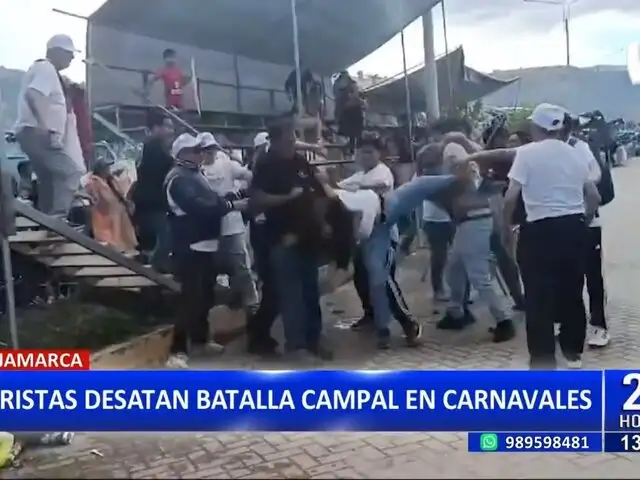 Cajamarca: Turistas desatan batalla campal en carnavales