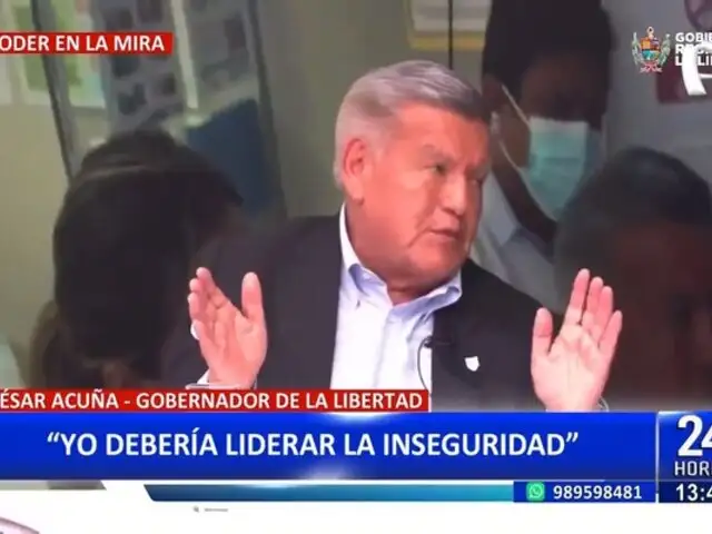 César Acuña admite que le faltó liderazgo para combatir la delincuencia: "debería ponerle más esfuerzo"