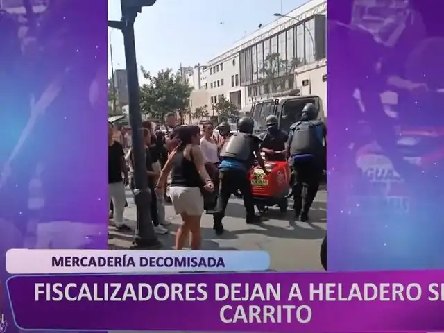 Fiscalizadores de Lima dejan a joven heladero sin su carrito