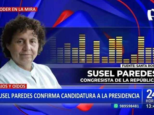 Susel Paredes anuncia precandidatura presidencial  por el partido "Primero mi gente"