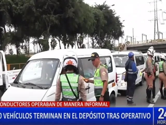 Panamericana Sur: trasladan al depósito a 20 vehículos informales tras operativo