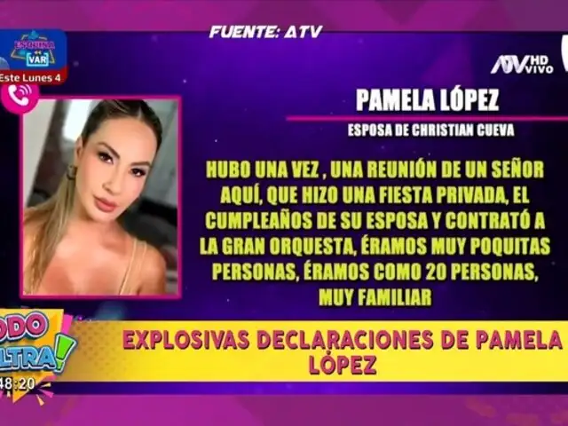 Pamela López: "Christian Domínguez miró con desprecio a Christian Cueva en una fiesta"