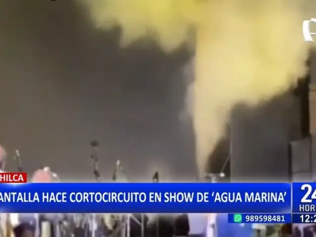 Chilca: Pantalla LED hace cortocircuito en pleno concierto de Agua Marina