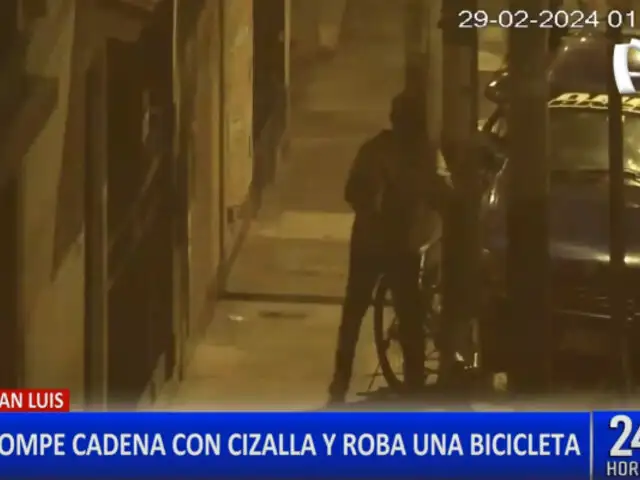 San Luis: sujeto aprovecha calle desolada y con cizalla en mano roba bicicleta