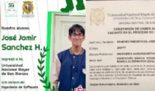 Joven podría perder su vacante en UNMSM tras entregar certificado sin validez:  esto dijo la directora del colegio