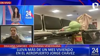 Ciudadana venezolana lleva durmiendo más de 1 mes en el aeropuerto Jorge Chávez tras robo de documentos en Roma