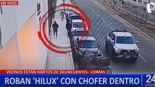 Comas: delincuentes secuestran a chofer y se roban camioneta Hilux