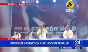 Roque Benavides brinda discurso en Trujillo: "Estamos aquí para fortalecer al APRA"