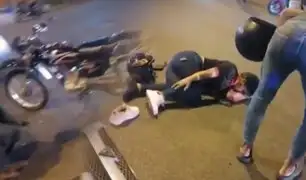 Motociclista resulta herido tras chocar contra auto en el Cercado de Lima