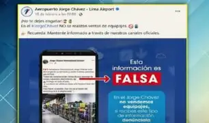 Tenga cuidado con ser estafado: Aeropuerto Jorge Chávez niega que venda maletas perdidas a S/8