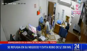Piura: empresario se refugia en oficina para evitar robo de S/200 mil que retiró de banco