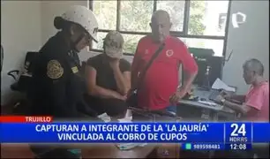 Trujillo: capturan a integrante de 'La Jauría' vinculada al cobro de cupos