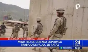 La Libertad: Ministro de Defensa supervisa trabajo de las FF.AA. en Pataz
