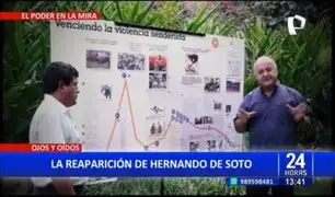 Hernando de Soto reaparece en protesta de mineros artesanales en Campo de Marte