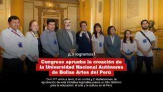 Congreso aprueba la creación de la Universidad Nacional Autónoma de Bellas Artes del Perú