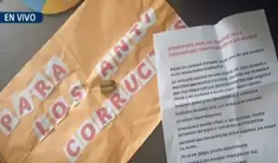 ¡Increíble! Mandan carta extorsiva a la Policía de Piura: "Caneen a los verdaderos corruptos"