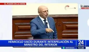 José Cueto cuestiona ausencia de congresistas en interpelación a ministro del Interior