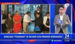 Premier Adrianzén se reunió con bancada de Podemos Perú