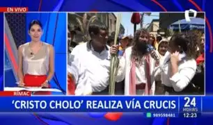 "Cristo Cholo" realiza vía crucis por Semana Santa