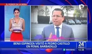 Benji Espinoza revela visita a Pedro Castillo en el penal y descarta retomar su defensa