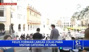 Semana Santa: Fieles forman largas colas para visitar la Catedral de Lima