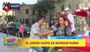 Santa Beatriz: Monique Pardo renueva su fe en la tradicional visita a las 7 iglesias en Jueves Santo