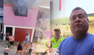 Policías héroes recatan a familia de un incendio en SMP