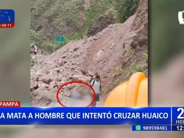 Tragedia en Oxapampa: Hombre muere al caerle roca en la cabeza cuando intentaba cruzar huaico
